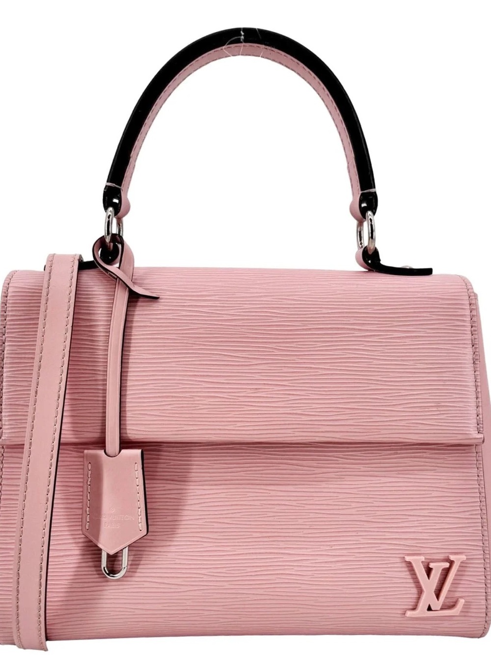 Louis Vuitton Pink Epi Leather Top Handle Satchel with Black Trim